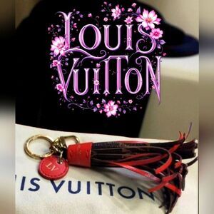 Louis Vuitton Leather Tassel Keychain In EUC FULL INCLUSION